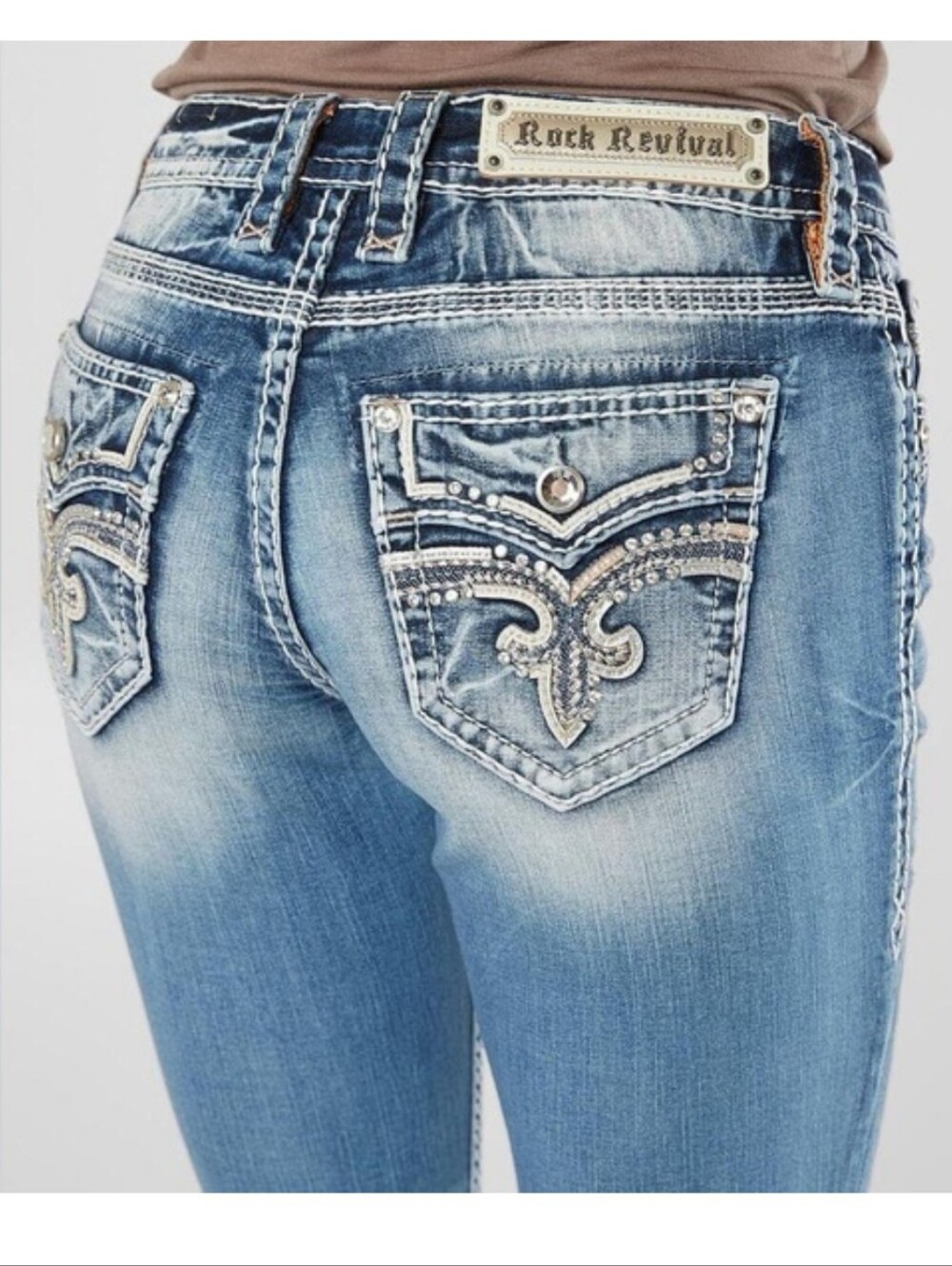 Rock Revival Pecola Easy Ankle Skinny Stretch Jean Size 26